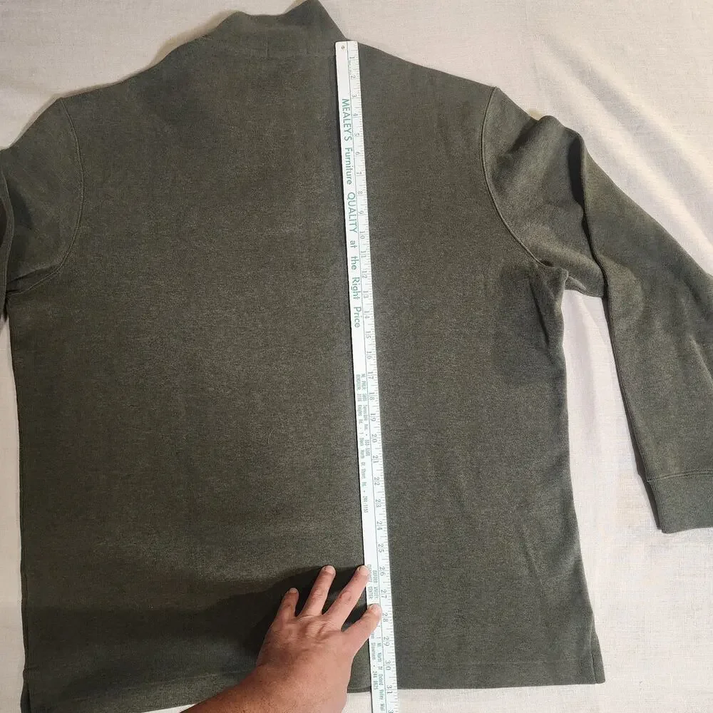 NWOT Polo Ralph Lauren Quarter Zip Knit Long Sleeve-Purple Logo, Gray Cotton, XL